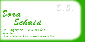 dora schmid business card